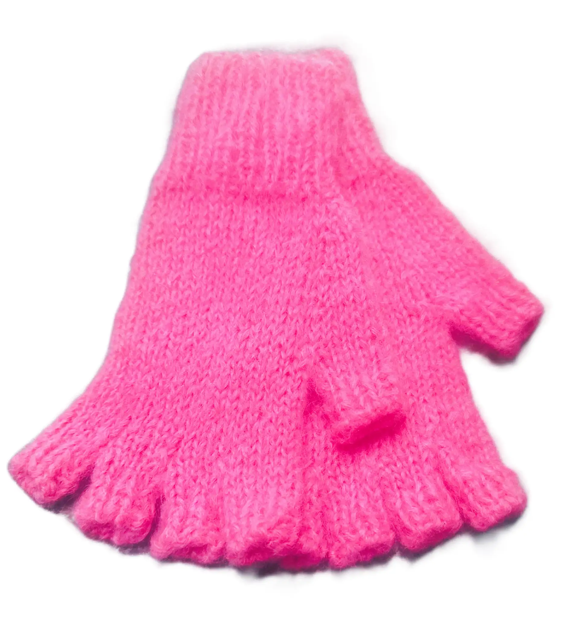 KHFG Mohair Gloves Knitted - Half Finger/ Open Tips - Image 38