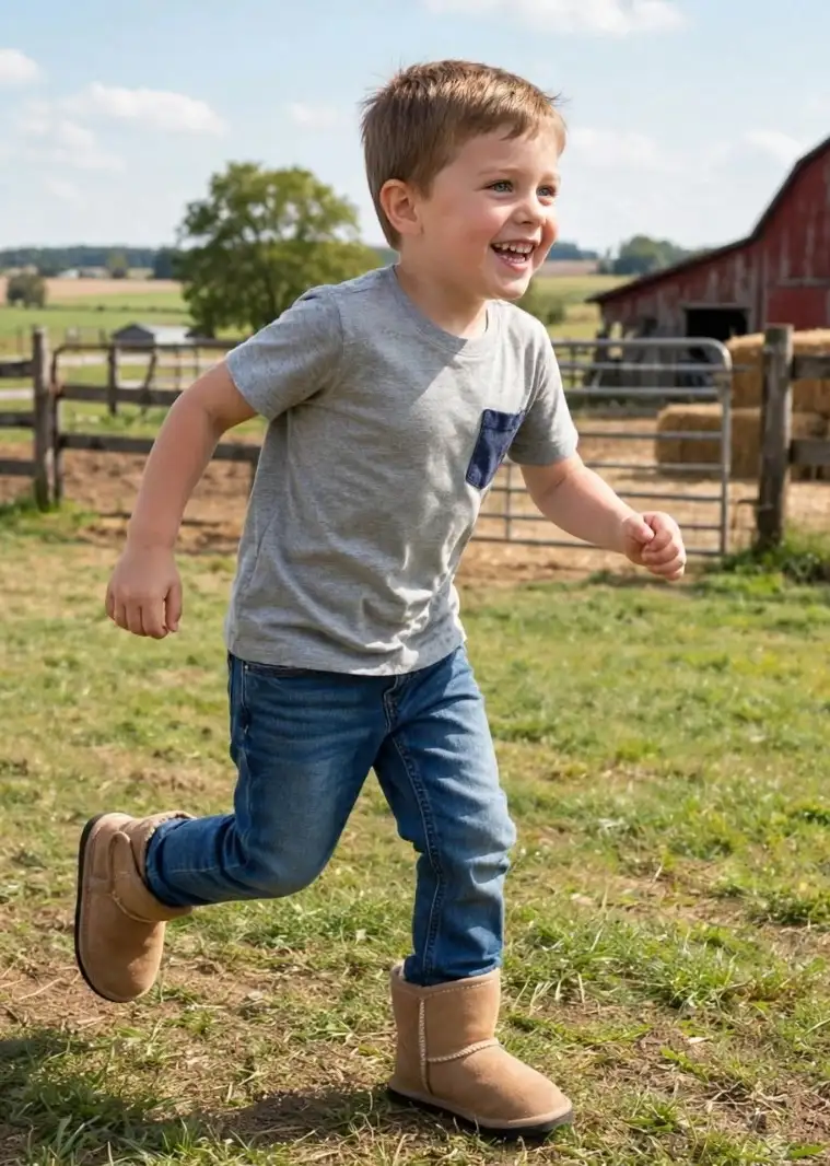 Kiddy / Baby Sheepskin Slippers - Boot with Ankle Strap. On SPECIAL. End of Range. - Image 9