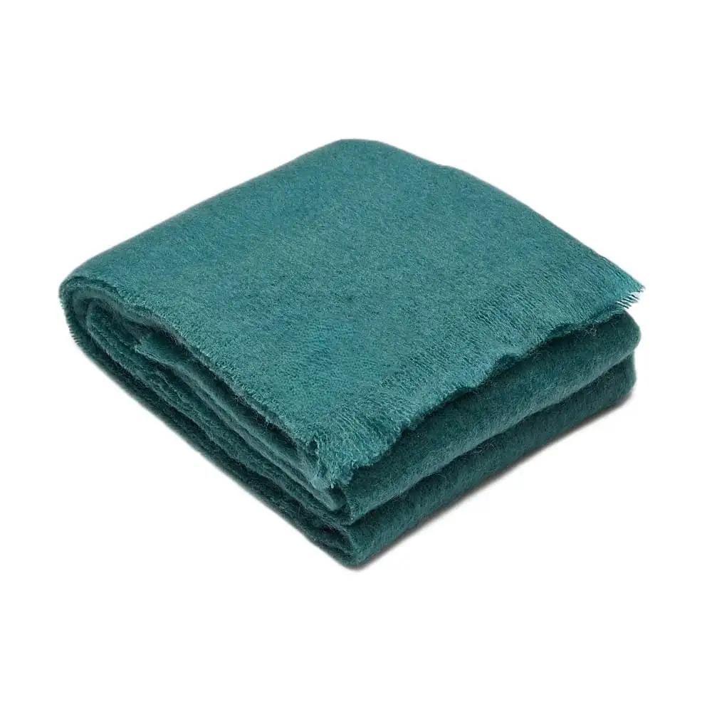 Ingubo Mohair Blanket Solid Shade-IG 1026 Lagoon - Deep Seagreen