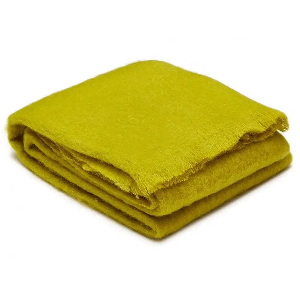 Ingubo Mohair Blanket Solid Shade-IG 1031 Harvest-Sulphur Yellow