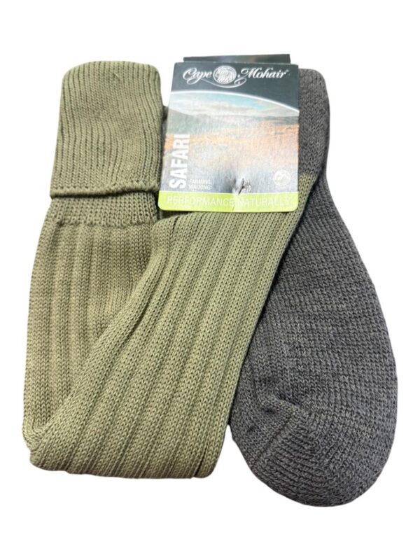MS 8967 - Safari Mohair Socks with Mohair Foot and Cotton Leg  (Knee Length) New - Image 4