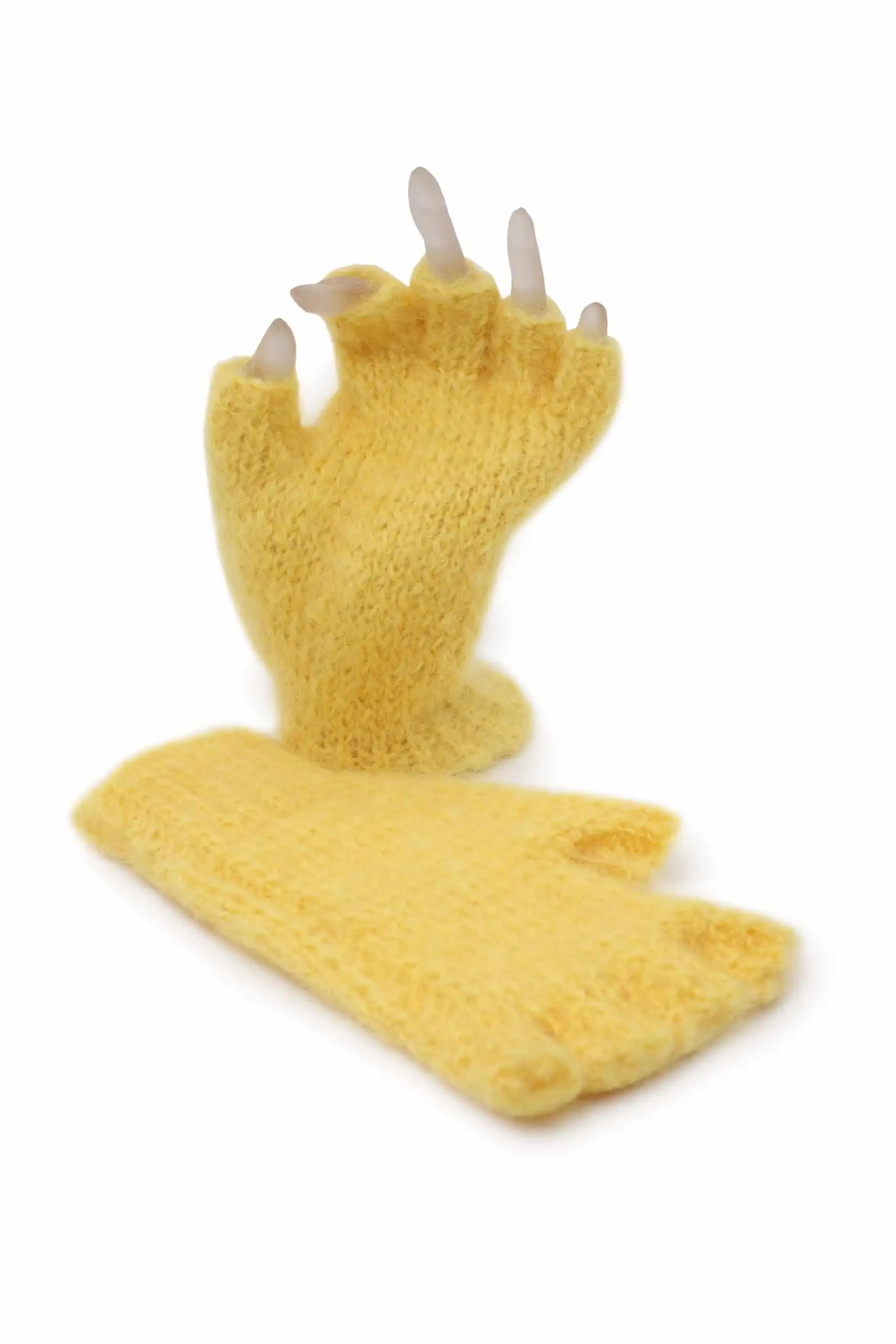 KHFG Mohair Gloves Knitted - Half Finger/ Open Tips - Image 29