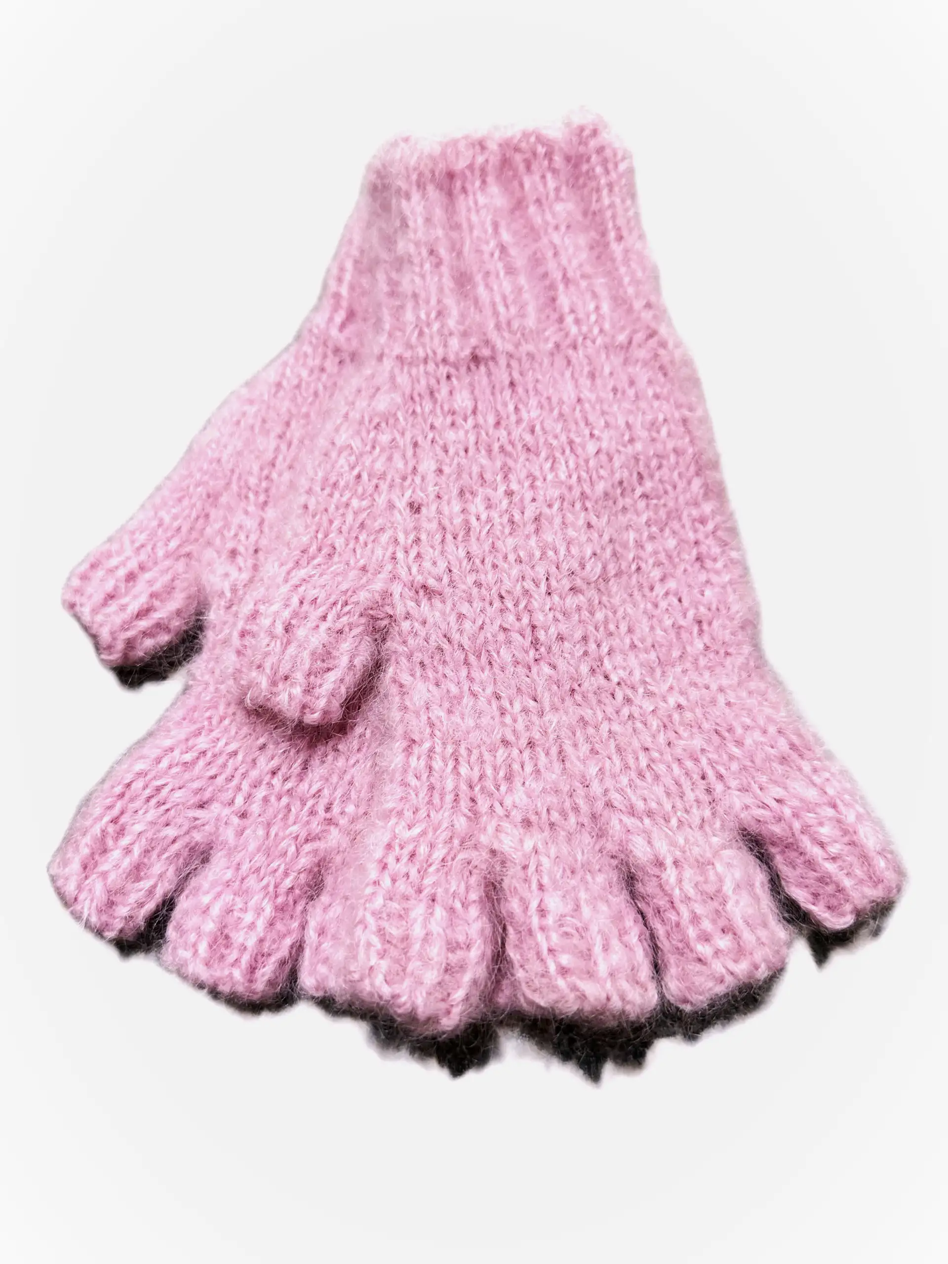 KHFG Mohair Gloves Knitted - Half Finger/ Open Tips - Image 16