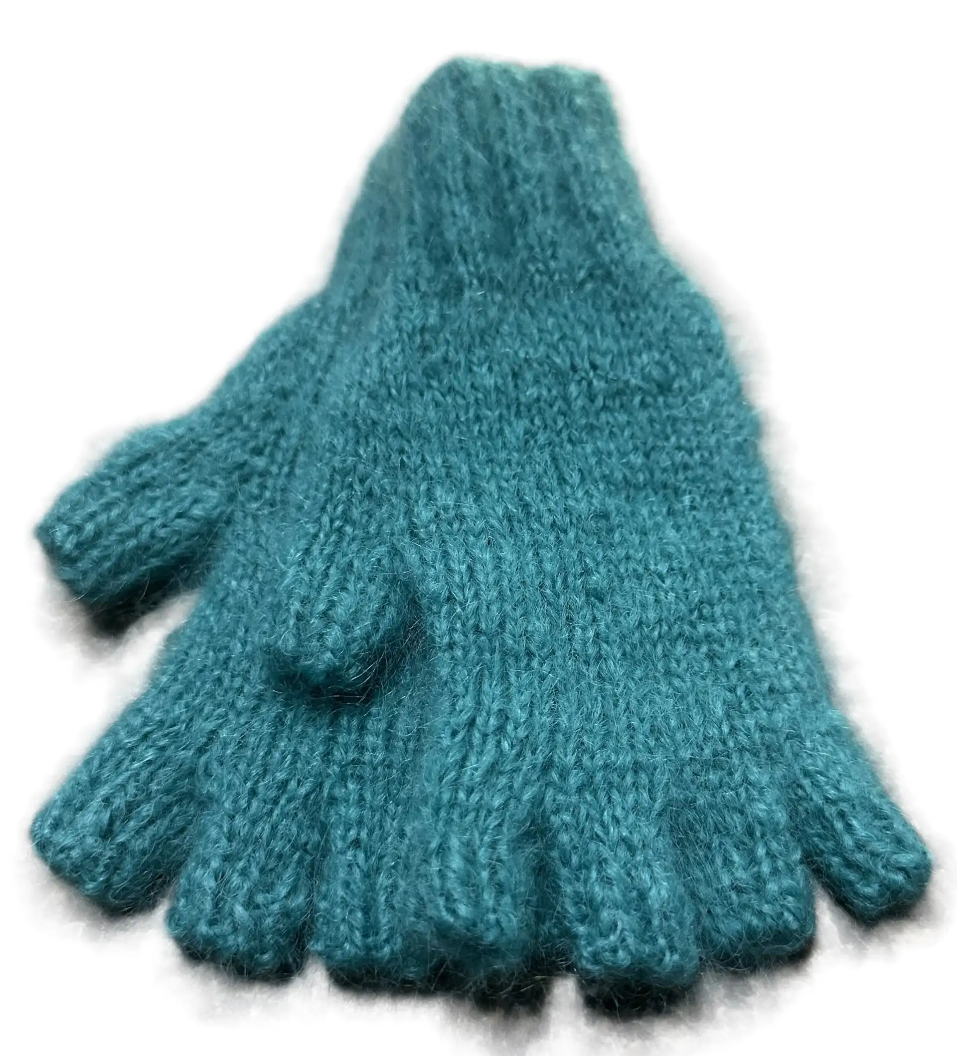 KHFG Mohair Gloves Knitted - Half Finger/ Open Tips - Image 10