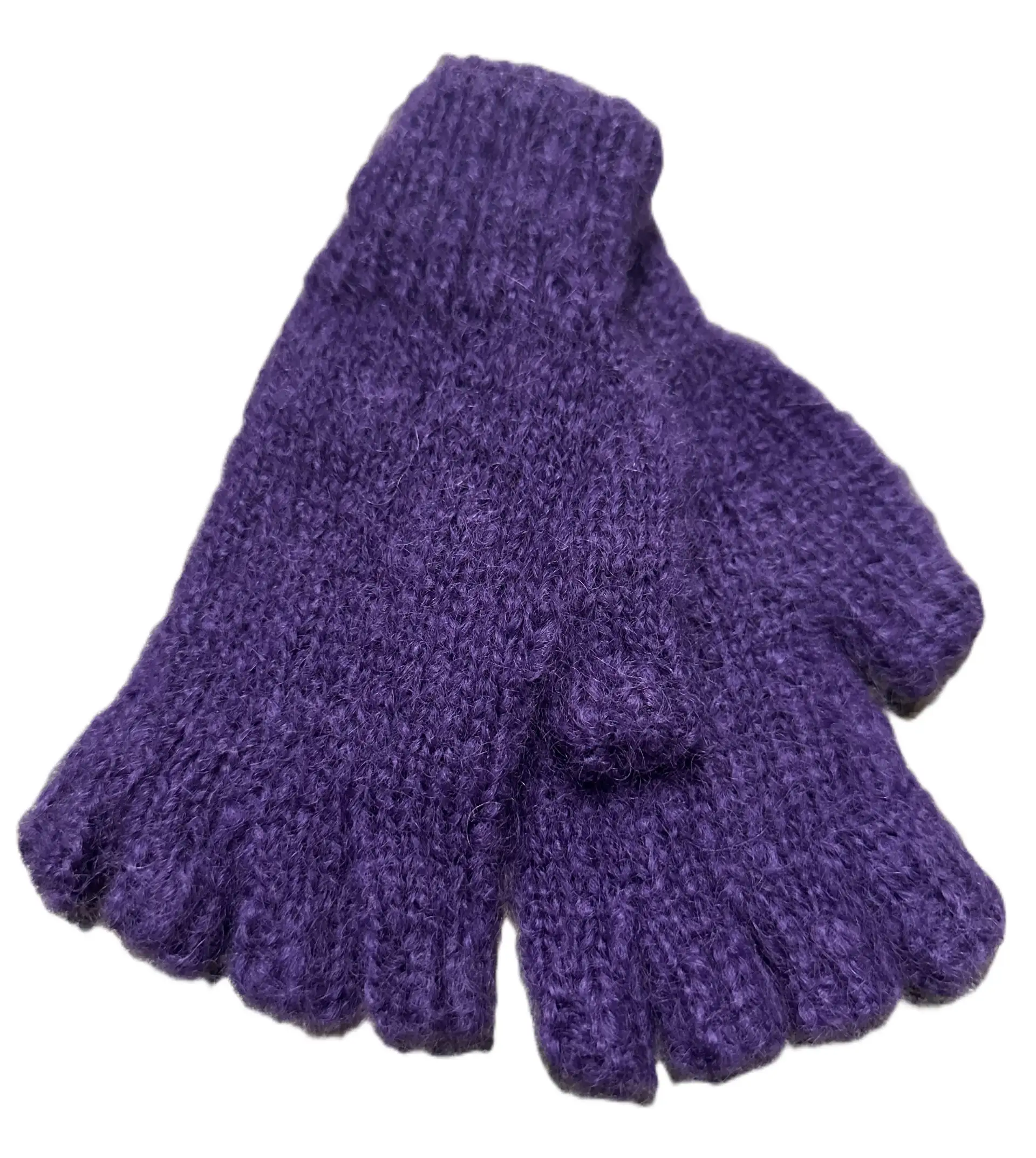 KHFG Mohair Gloves Knitted - Half Finger/ Open Tips - Image 35