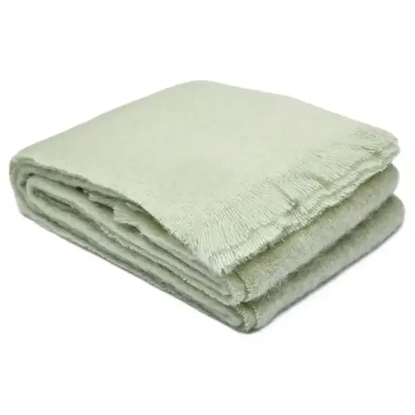 Ingubo Mohair Blanket Solid Shade-IG 1022 Avocado - Light Green Avo