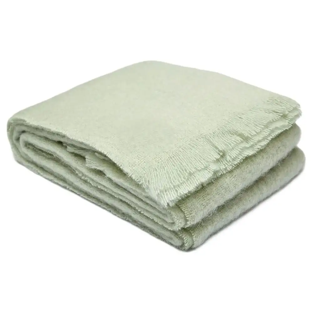 Ingubo Mohair Blanket Solid Shade-IG 1022 Avocado - Light Green Avo