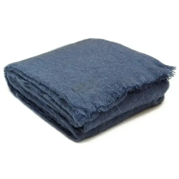 Ingubo Mohair Blanket Solid Shade-IG 2007 Blackwatch - Navy- Green - Image 2