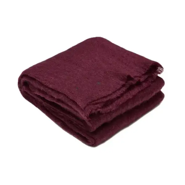 Ingubo Mohair Blanket Solid Shade-IG 1030 Winterberry - Dark Pinotage
