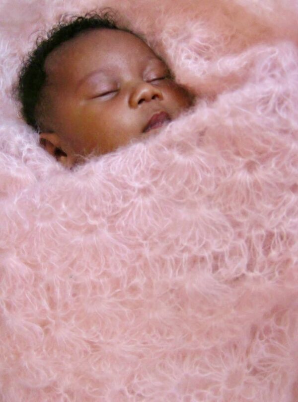 Kid Mohair Baby Blanket -Crochet Blanket - Image 3